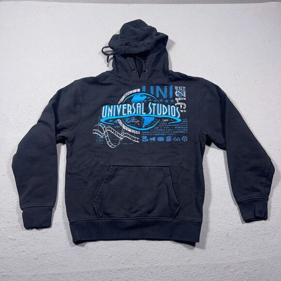 Universal Studios Hollywood Other - Universal Studios Hoodie‎ Men Small Black Hooded Graphic Long Sleeve